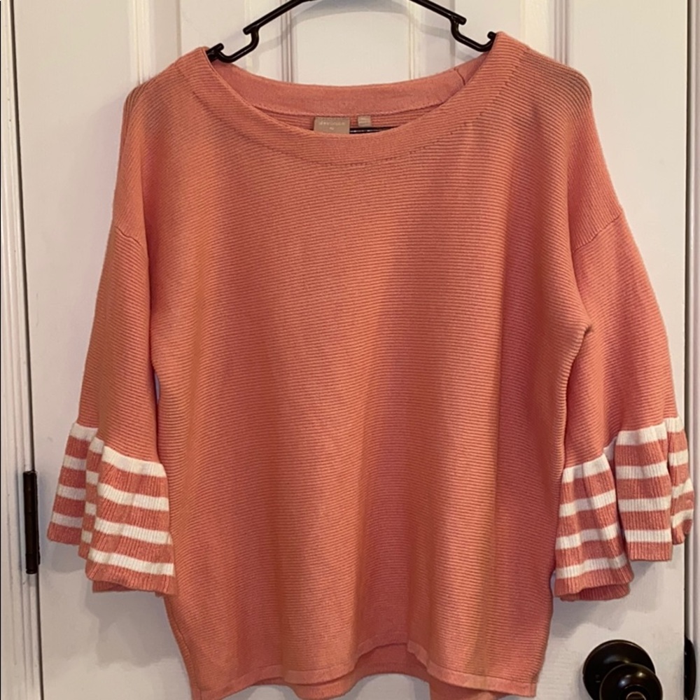 Devotion by Cyrus • Pink and White Sweater (XL)